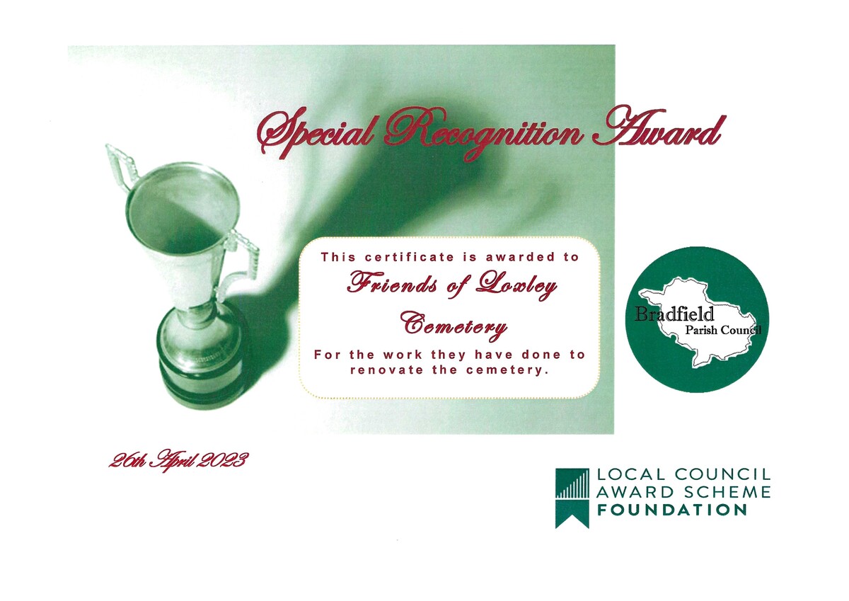 Award from Bradfield Parish Council